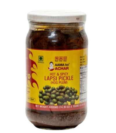 Aama Ko Achar Hog Plum Pickle 380g jar – hot and spicy Nepali lapsi achar with rich tangy flavor