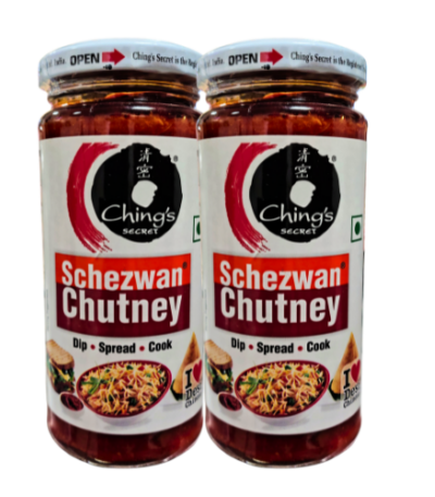 Chings Schezwan Chutney 250g spicy Asian condiment for noodles, momos, and stir-fries